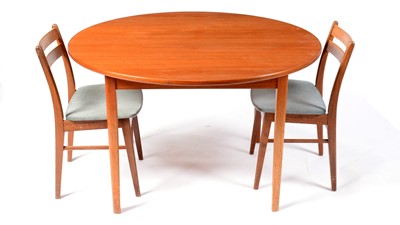 Lot 16 - Lem Senge of Ringkbbing, Denmark: a retro vintage teak wood dining table and two dining chairs