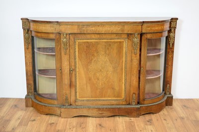 Lot 3 - A Victorian inlaid burr-walnut credenza