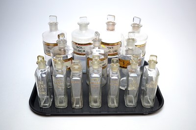 Lot 335 - A selection of 19th Century chemists apothecary bottles and stoppers