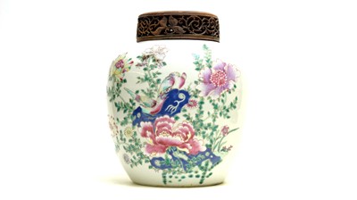 Lot 766 - Chinese famille rose ginger jar