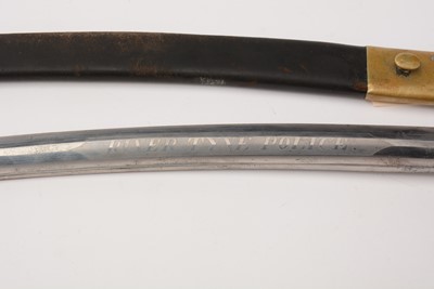 Lot 222 - A Victorian River Tyne Police truncheon and hanger