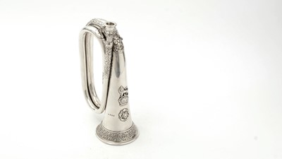 Lot 20 - A George V regimental silver bugle