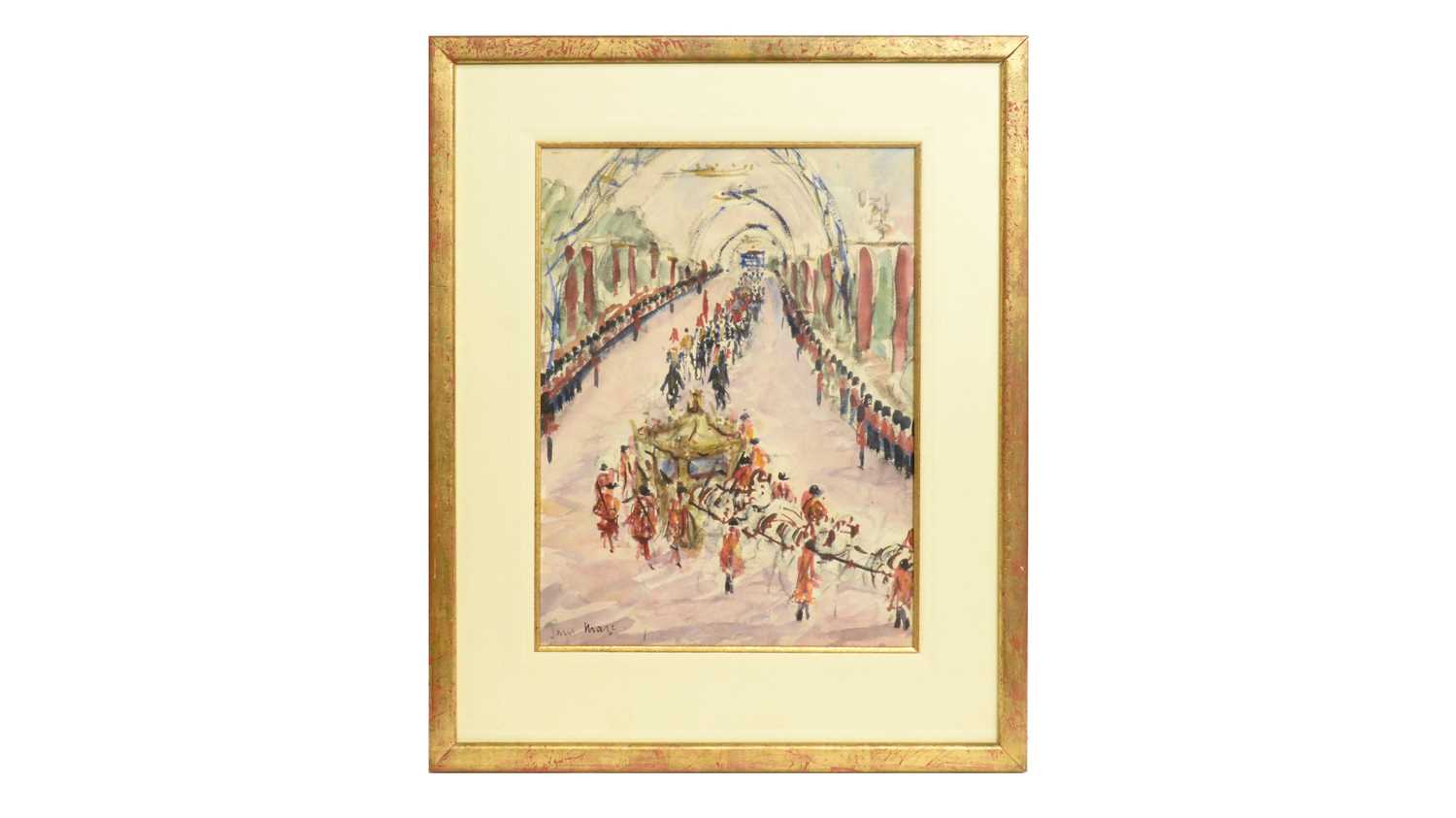 951 - Paul Lucien Maze - The Coronation | watercolour