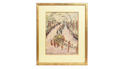 Lot 951 - Paul Lucien Maze - The Coronation | watercolour