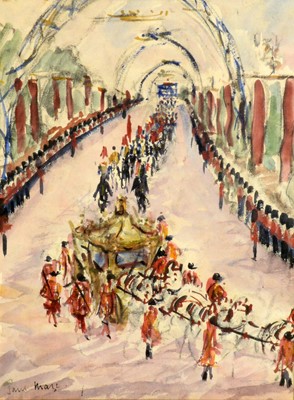 Lot 951 - Paul Lucien Maze - The Coronation | watercolour