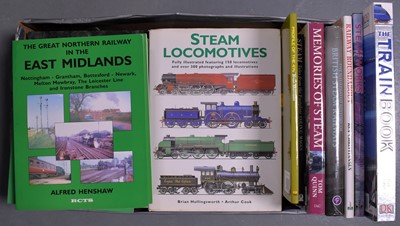 Lot 597 - A selection of books relating to trains and railways.