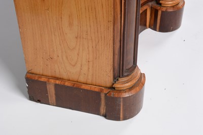 Lot 1343 - Victorian satinwood and coromandel banded serpentine fronted bookcase