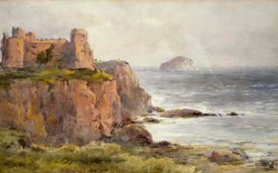 Lot 754 - Edward Tucker Jr /  Edward Arden - Tantallon Castle | watercolour