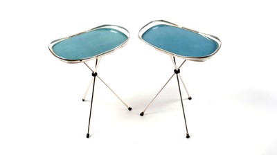 Lot 47 - A pair of retro vintage industrial Space Age mid 20th Century circa 1960s occasional tables
