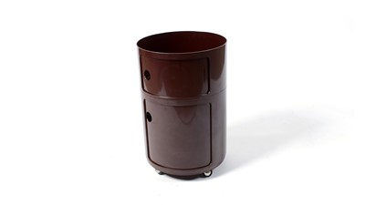 Lot 49 - A Castelli for Kartel - a retro vintage mid 20th Century storage unit in burgundy
