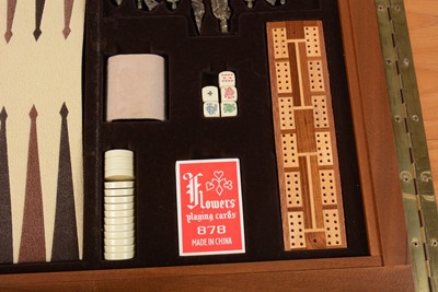 Lot 53 - A retro vintage circa 1970's backgammon/chess/gaming/coffee table of rectangular form
