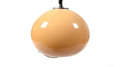 Lot 124 - A retro vintage mid 20th Century mushroom ceiling light in the manner of Harvey Guzzini
