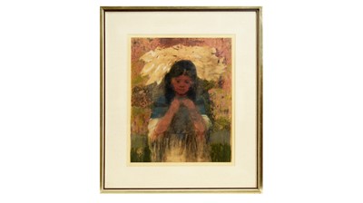 Lot 269 - Leszek Muszynski - Flower Girl, Mexico (1975) | mixed media