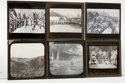 Lot 9 - A collection of early 20th Century Magic Lantern slides detailing the Balkan War