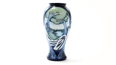 Lot 161 - Moorcroft vase art deco trees in landscape