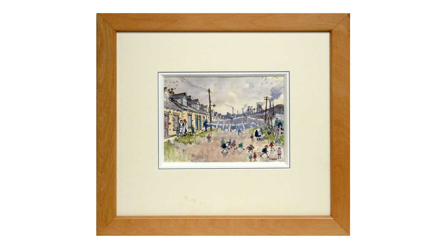 Lot 971 - Norman Cornish - Washing Day | watercolour and pen