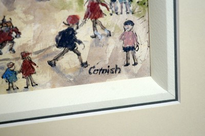 Lot 971 - Norman Cornish - Washing Day | watercolour and pen
