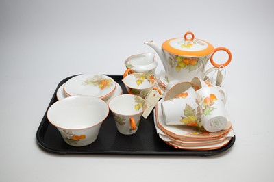 Lot 376 - A Shelley floral decorated tea service