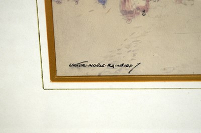 Lot 714 - Victor Noble Rainbird - A Normandy Market Place, Evreux | watercolour