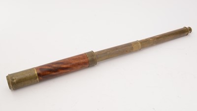 Lot 194 - A 19th Century Victorian two draw telescope by Jabez Barton, Strand, London