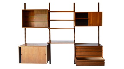 Lot 100 - Cado - Poul Cadovius - Royal - A retro vintage  Danish teak wood ladderax style wall unit