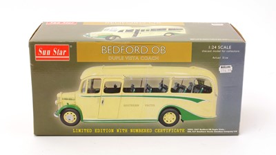 Lot 396 - Sun Star 1:24 scale diecast model Collectors Bedford OB Duple Vista coach