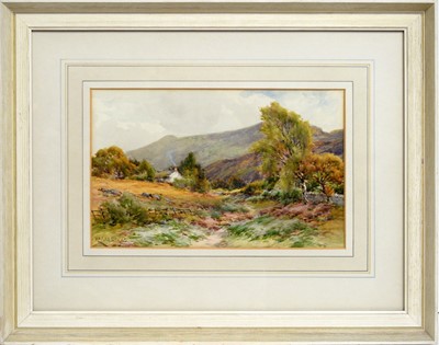 Lot 757 - Harry James Sticks - On Muncraster Fell, Eskdale, Cumberland, Sept 1913 | watercolour