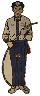 Lot 114 - A rare figural enamel advertising sign