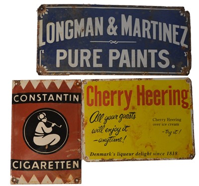 Lot 148 - ﻿Three enamel advertising signs