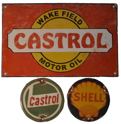 Lot 152 - Three enamel advertising signs