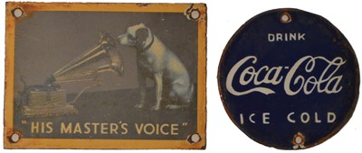 Lot 153 - ﻿Two enamel advertising signs