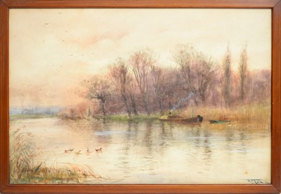 Lot 759 - Henry Charles Fox - The Thames at Hampton Court | watercolour