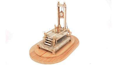 Lot 196 - A Napoleonic French Prisoner of War model of a guillotine