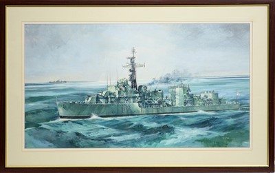 Lot 750 - Tom Dack - Battleship D73 | watercolour
