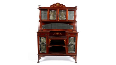 Lot 1485 - An early 20th Century Arts and Crafts mirror backed sideboard in the manner of Shapland and Petter
