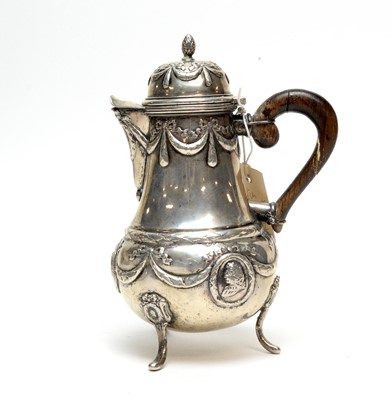 Lot 195 - A Dutch silver coffee pot