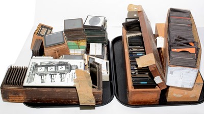 Lot 41 - A collection of early 20th Century Magic Lantern Slides; together with an advertising mirror