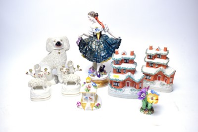 Lot 400 - A Coalport ‘The Summer House’ pastille burner; and other items