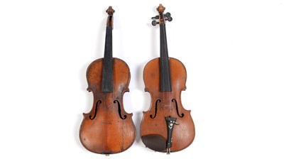 Lot 67 - Two German Trade Violins