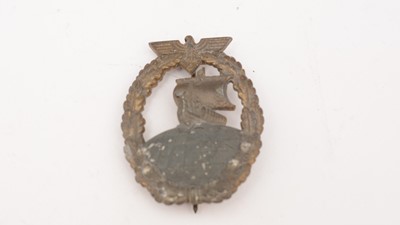 Lot 201 - A German Second War Kriegsmarine Auxiliary Cruiser Badge