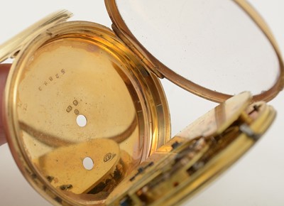 Lot 621 - An 18ct yellow gold-cased open-faced pocket watch