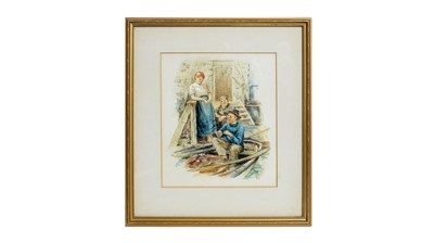 Lot 619 - Robert Jobling - A Brief Rest | watercolour