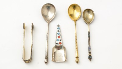 Lot 141 - An assortment of Russian silver