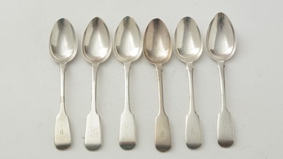 Lot 138 - A selection of early of early 19th Century silver dessert spoons