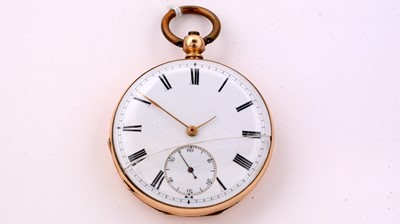 Lot 88 - A 14ct gold cased open-faced pocket watch