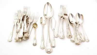 Lot 152 - A collected or Harlequin part service of silver flatware