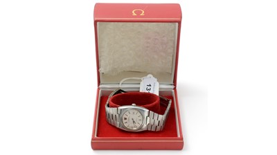 Lot 131 - Omega Megaquartz 32Khz steel cased wristwatch