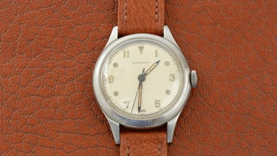 Lot 147 - Longines steel cased manual wind wristwatch
