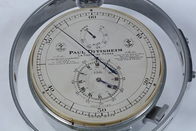 Lot 1262 - A fine and rare second quarter 20th Century Swiss marine chronometer by Paul Ditisheim