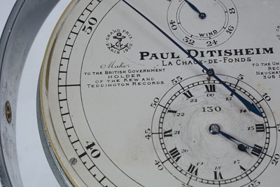 Lot 1262 - A fine and rare second quarter 20th Century Swiss marine chronometer by Paul Ditisheim